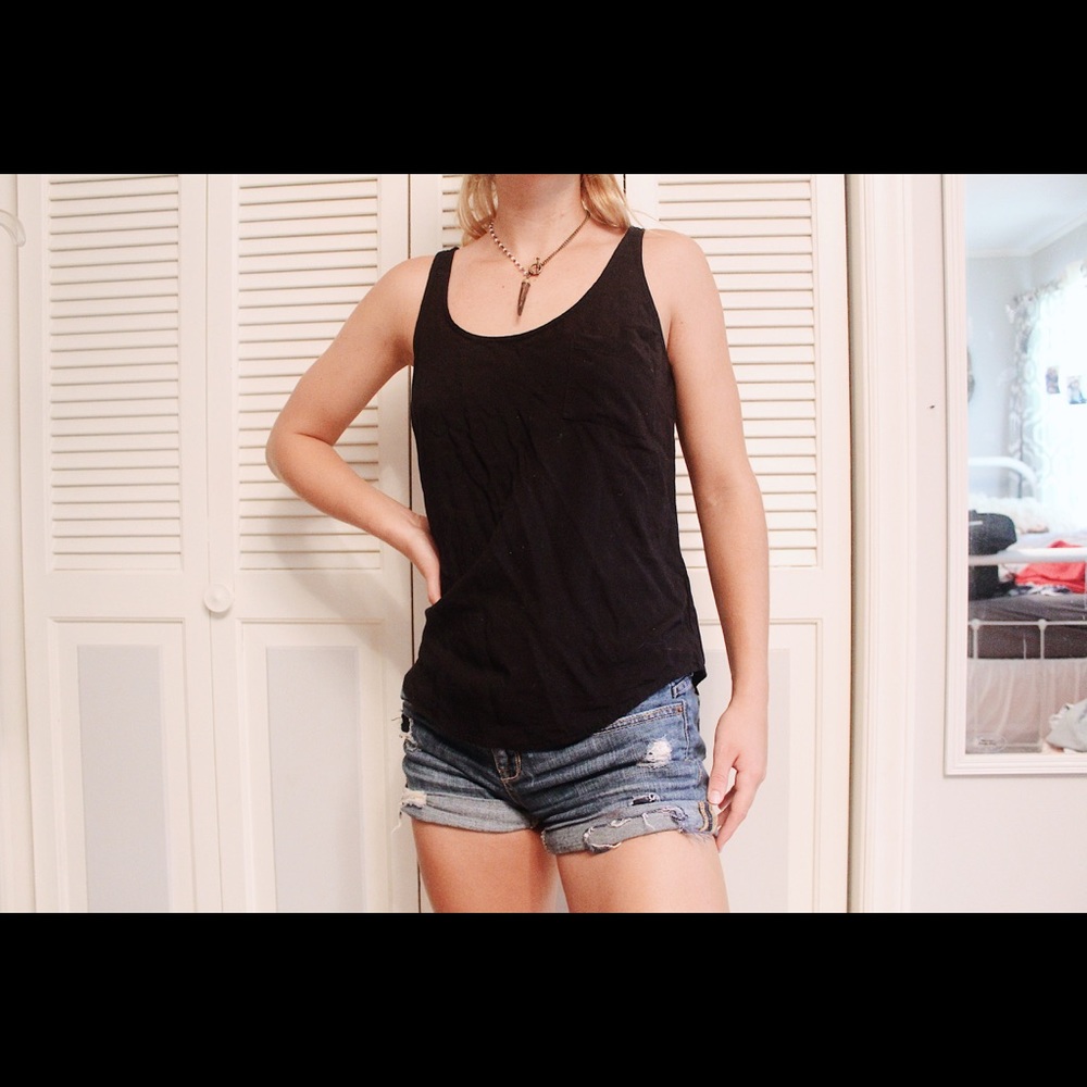Black tank top